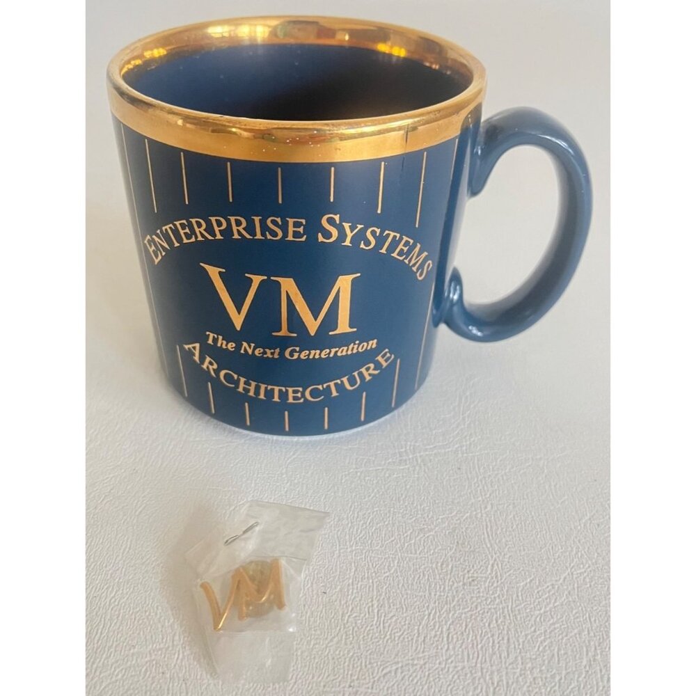 90's VTG IBM Enterprise Systems VM The Next Generation Architecture Mug & Pin